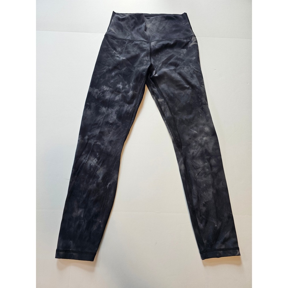 Zyia Active Leggings Kids 8‎ 10 Black Tie Dye High Waisted Athletic